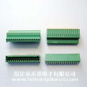 2.5mm间距 -16P绿 卧式插拔端子